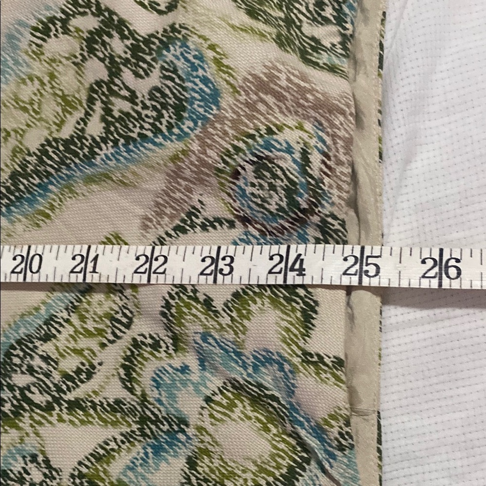 LOFT Blue/Green and Cream A-Line Skirt - Picture 10 of 10